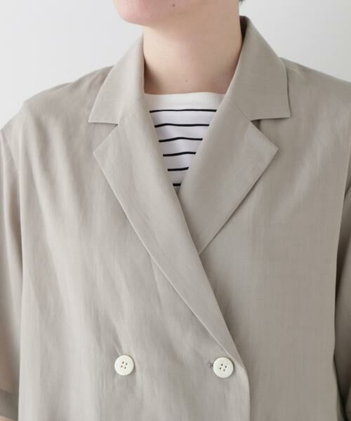 human woman / ヒューマンウーマン テーラードジャケット | ◆Ｒ／Ｃ麻ライトタッサータンブラージャケット | 詳細12