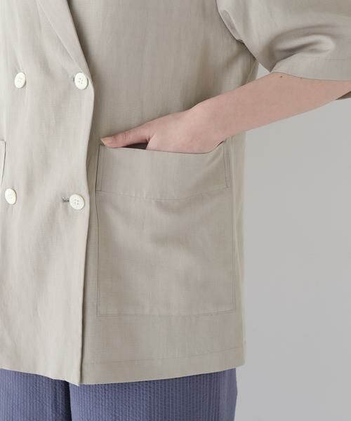 human woman / ヒューマンウーマン テーラードジャケット | ◆Ｒ／Ｃ麻ライトタッサータンブラージャケット | 詳細14