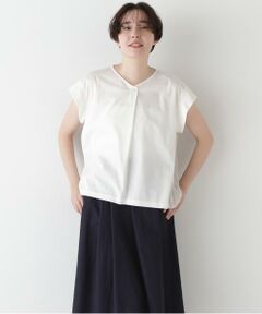 human woman / ヒューマンウーマン カットソー | 【接触冷感】プリーツドッキングカットソープルオーバー