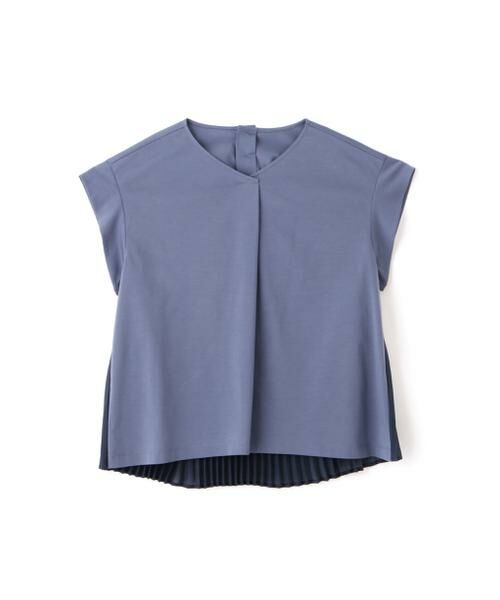 human woman / ヒューマンウーマン カットソー | 【接触冷感】プリーツドッキングカットソープルオーバー | 詳細1