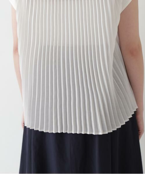 human woman / ヒューマンウーマン カットソー | 【接触冷感】プリーツドッキングカットソープルオーバー | 詳細19