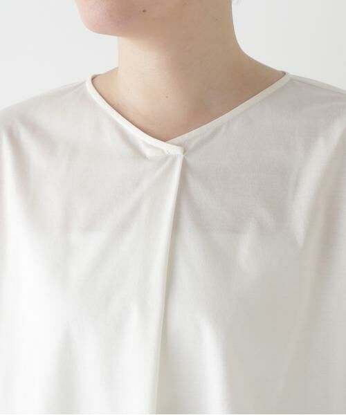 human woman / ヒューマンウーマン カットソー | 【接触冷感】プリーツドッキングカットソープルオーバー | 詳細15