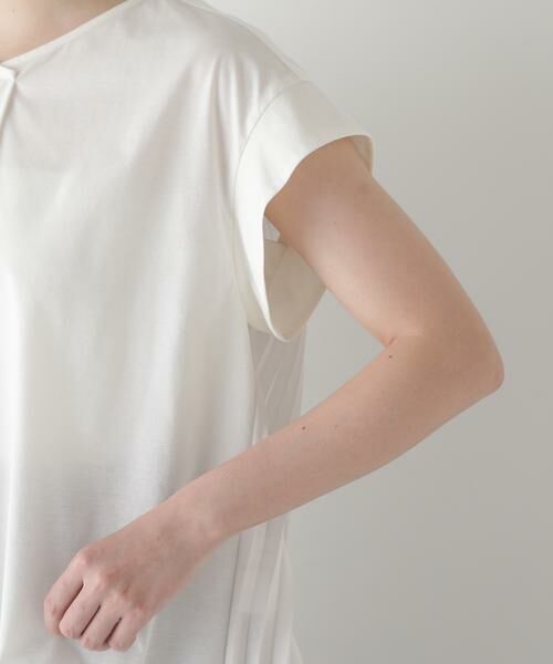 human woman / ヒューマンウーマン カットソー | 【接触冷感】プリーツドッキングカットソープルオーバー | 詳細16