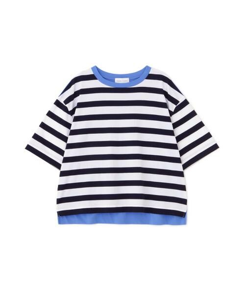 human woman / ヒューマンウーマン カットソー | ◆シルケット天竺ボーダーカットソー | 詳細1