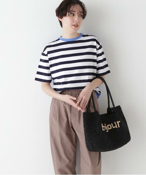 human woman / ヒューマンウーマン カットソー | ◆シルケット天竺ボーダーカットソー | 詳細3