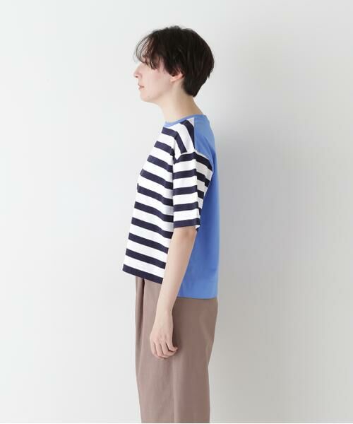 human woman / ヒューマンウーマン カットソー | ◆シルケット天竺ボーダーカットソー | 詳細6