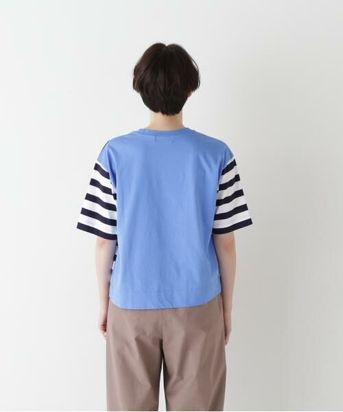 human woman / ヒューマンウーマン カットソー | ◆シルケット天竺ボーダーカットソー | 詳細7