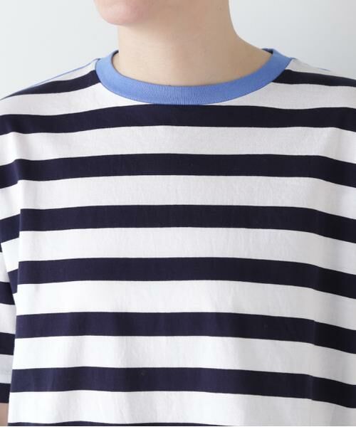 human woman / ヒューマンウーマン カットソー | ◆シルケット天竺ボーダーカットソー | 詳細8