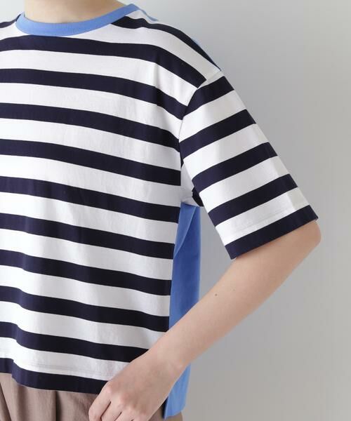 human woman / ヒューマンウーマン カットソー | ◆シルケット天竺ボーダーカットソー | 詳細9