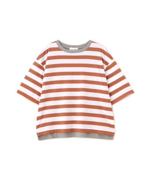 human woman / ヒューマンウーマン カットソー | ◆シルケット天竺ボーダーカットソー | 詳細12