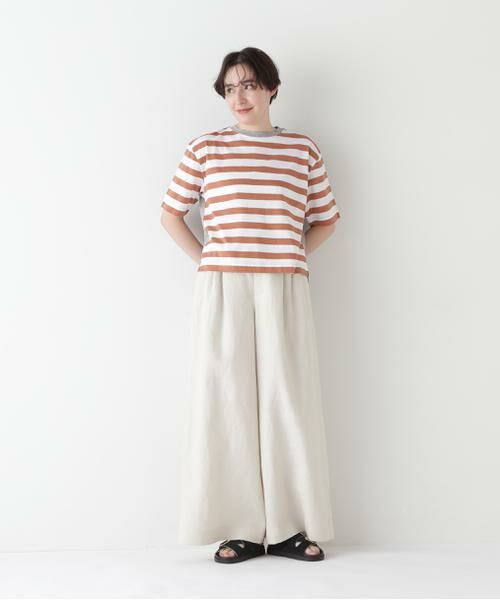 human woman / ヒューマンウーマン カットソー | ◆シルケット天竺ボーダーカットソー | 詳細14