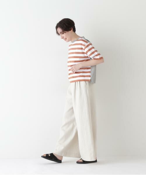 human woman / ヒューマンウーマン カットソー | ◆シルケット天竺ボーダーカットソー | 詳細15