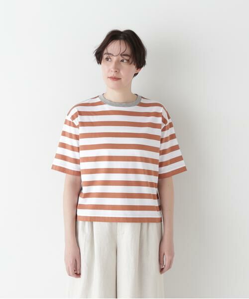 human woman / ヒューマンウーマン カットソー | ◆シルケット天竺ボーダーカットソー | 詳細17