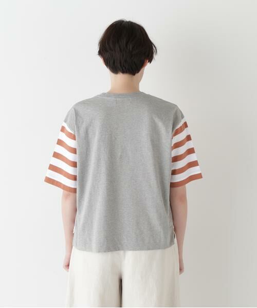 human woman / ヒューマンウーマン カットソー | ◆シルケット天竺ボーダーカットソー | 詳細18