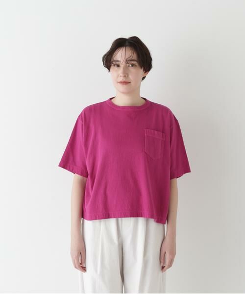 human woman / ヒューマンウーマン カットソー | ◆ラフィ天竺製品染めＴシャツ | 詳細9