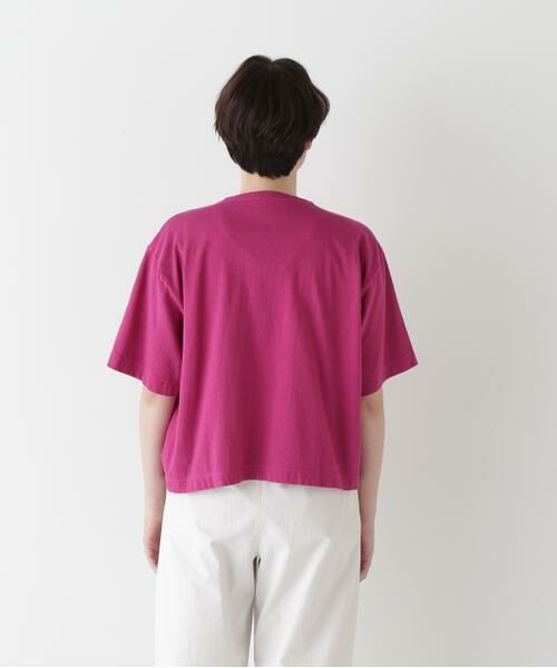 human woman / ヒューマンウーマン カットソー | ◆ラフィ天竺製品染めＴシャツ | 詳細10