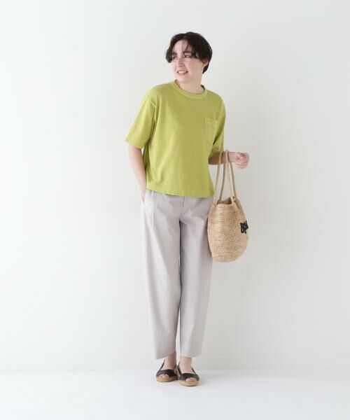 human woman / ヒューマンウーマン カットソー | ◆ラフィ天竺製品染めＴシャツ | 詳細14