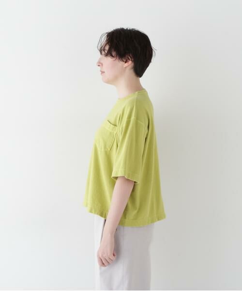 human woman / ヒューマンウーマン カットソー | ◆ラフィ天竺製品染めＴシャツ | 詳細17