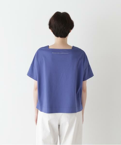 human woman / ヒューマンウーマン カットソー | 【汗ジミ軽減】バック刺繍ロゴプルオーバー | 詳細5