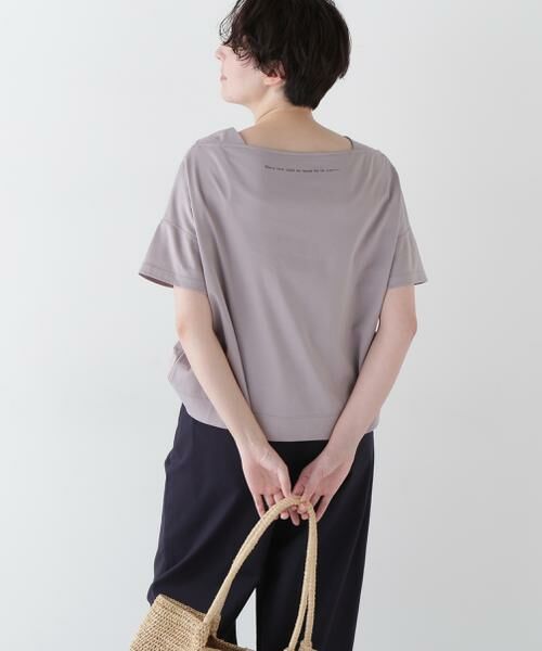 human woman / ヒューマンウーマン カットソー | 【汗ジミ軽減】バック刺繍ロゴプルオーバー | 詳細8