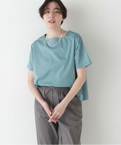 human woman / ヒューマンウーマン カットソー | 【汗ジミ軽減】バック刺繍ロゴプルオーバー | 詳細14