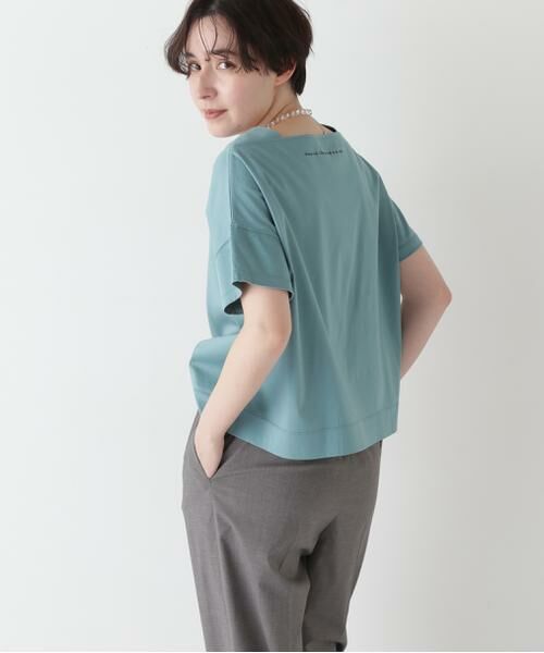 human woman/ヒューマンウーマン ◆機能素材バック刺繍ロゴプルオーバー グリーン M human woman/ヒューマンウーマン ◆機能素材バック刺繍ロゴプルオーバー グリーン M