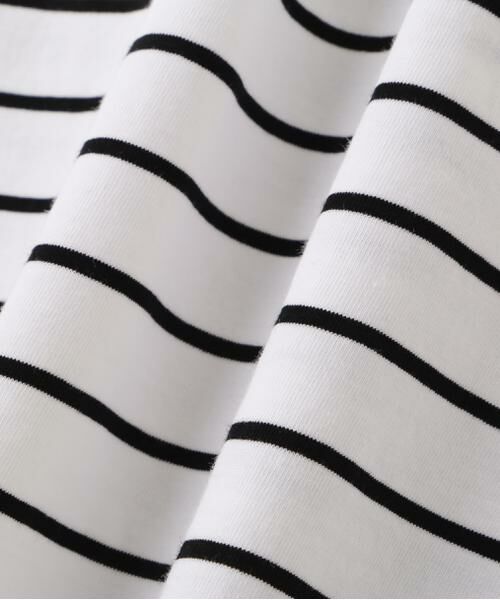 human woman / ヒューマンウーマン カットソー | ◆天竺ボーダーロゴＴシャツ | 詳細11