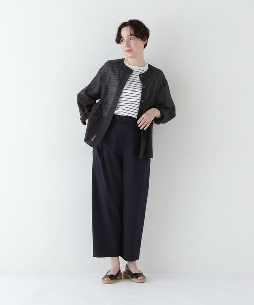 human woman / ヒューマンウーマン カットソー | ◆天竺ボーダーロゴＴシャツ | 詳細4