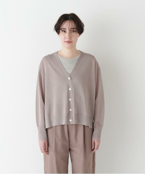 human woman / ヒューマンウーマン ニット・セーター | 【ウォッシャブル】シアーハイゲージ長袖カーディガン | 詳細3