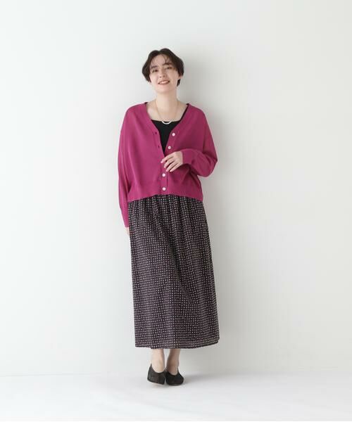human woman / ヒューマンウーマン ニット・セーター | 【ウォッシャブル】シアーハイゲージ長袖カーディガン | 詳細8
