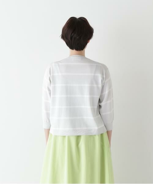 human woman / ヒューマンウーマン ニット・セーター | 【ウォッシャブル・接触冷感】ランダムボーダーカーディガン | 詳細16