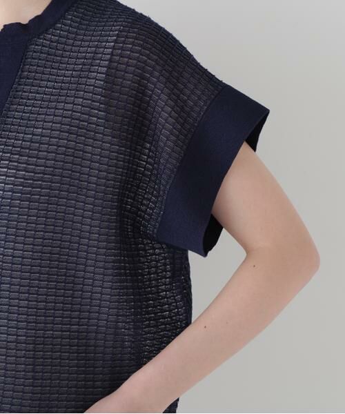 human woman / ヒューマンウーマン ニット・セーター | 【ウォッシャブル】【WEB・一部店舗限定】コットンポリエステルシアーチェックスキッパー | 詳細7