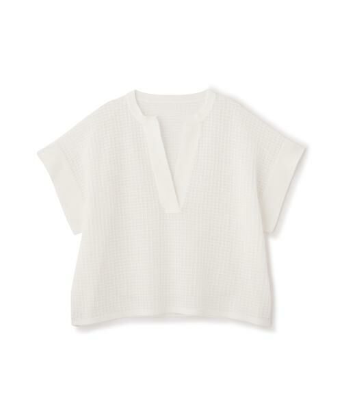 human woman / ヒューマンウーマン ニット・セーター | 【ウォッシャブル】【WEB・一部店舗限定】コットンポリエステルシアーチェックスキッパー | 詳細10