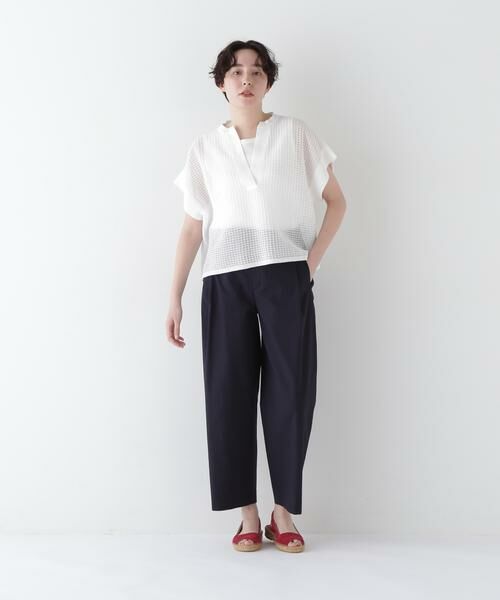 human woman / ヒューマンウーマン ニット・セーター | 【ウォッシャブル】【WEB・一部店舗限定】コットンポリエステルシアーチェックスキッパー | 詳細12