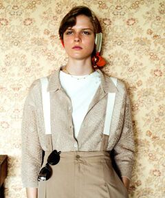 human woman / ヒューマンウーマン ニット・セーター | 【ウォッシャブル】ラメメッシュオープンカラーカーディガン