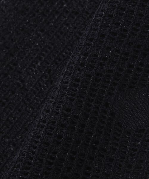 human woman / ヒューマンウーマン ニット・セーター | 【ウォッシャブル】ラメメッシュオープンカラーカーディガン | 詳細6