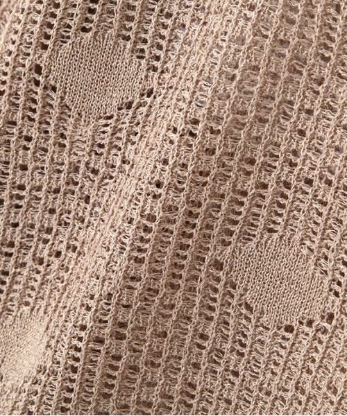 human woman / ヒューマンウーマン ニット・セーター | 【ウォッシャブル】ラメメッシュオープンカラーカーディガン | 詳細19