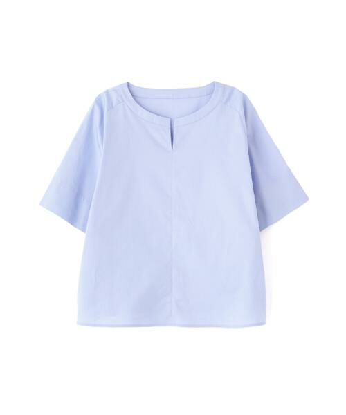 human woman / ヒューマンウーマン シャツ・ブラウス | ◆ボックスシルエットキーネックブラウス | 詳細1