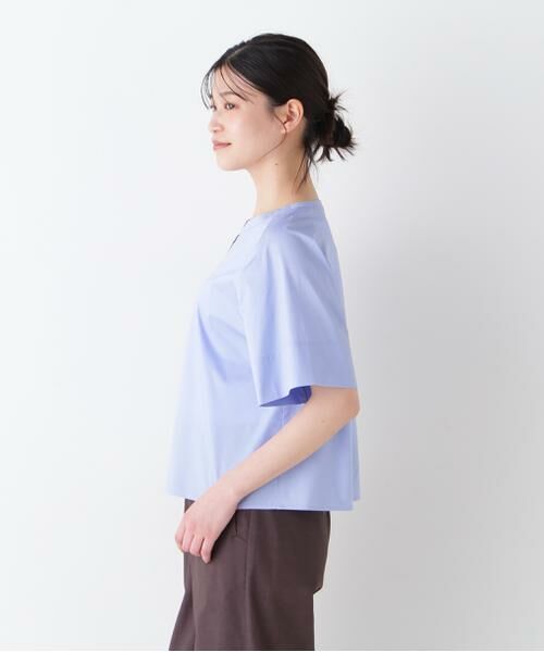 human woman / ヒューマンウーマン シャツ・ブラウス | ◆ボックスシルエットキーネックブラウス | 詳細4