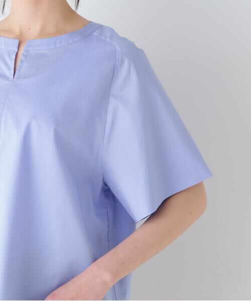 human woman / ヒューマンウーマン シャツ・ブラウス | ◆ボックスシルエットキーネックブラウス | 詳細7