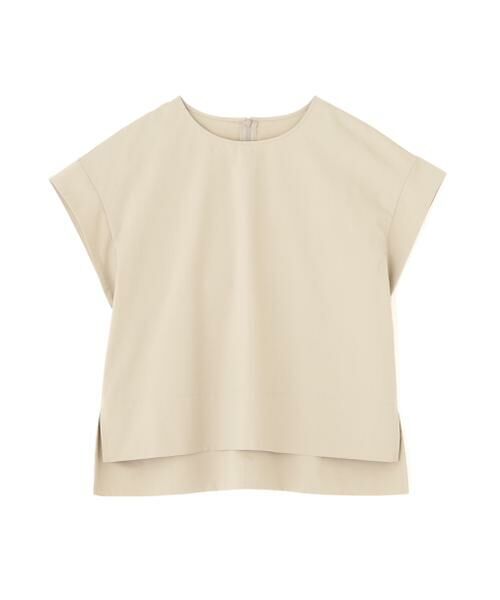 human woman / ヒューマンウーマン シャツ・ブラウス | ◆コットンポリエステルウェザーストレッチフレンチスリーブプルオーバー | 詳細1