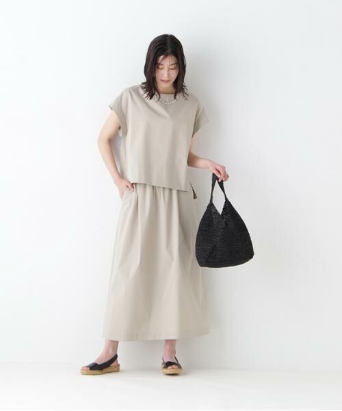 human woman / ヒューマンウーマン シャツ・ブラウス | ◆コットンポリエステルウェザーストレッチフレンチスリーブプルオーバー | 詳細2