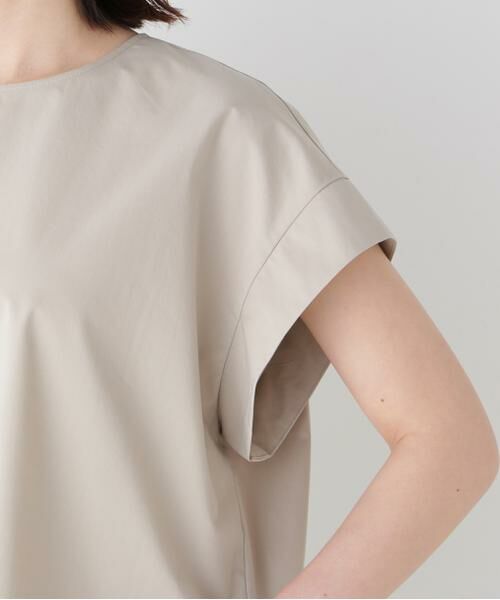 human woman / ヒューマンウーマン シャツ・ブラウス | ◆コットンポリエステルウェザーストレッチフレンチスリーブプルオーバー | 詳細7