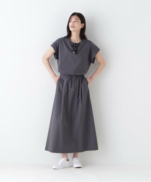 human woman / ヒューマンウーマン シャツ・ブラウス | ◆コットンポリエステルウェザーストレッチフレンチスリーブプルオーバー | 詳細12