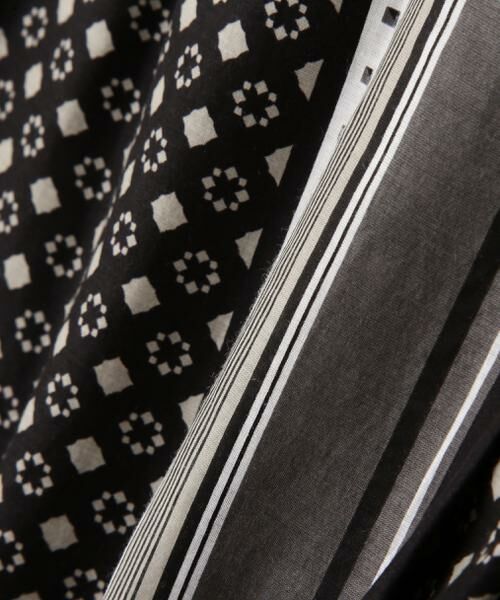 human woman / ヒューマンウーマン スカート | ◆コットンセルロースパネル幾何プリントラップライクスカート | 詳細5