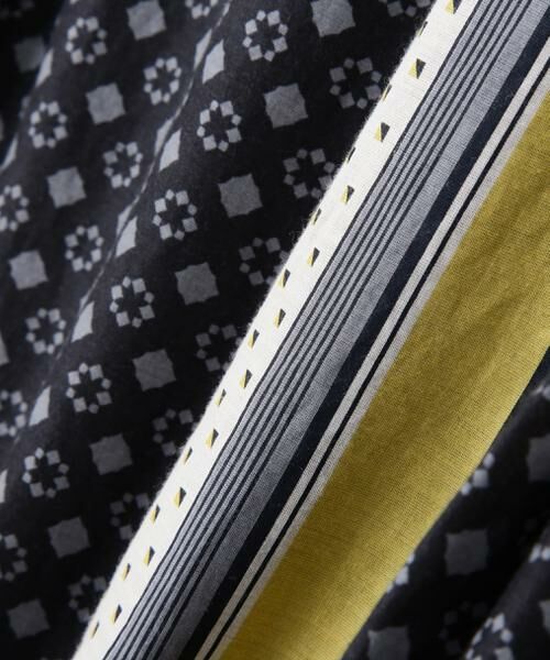 human woman / ヒューマンウーマン スカート | ◆コットンセルロースパネル幾何プリントラップライクスカート | 詳細17