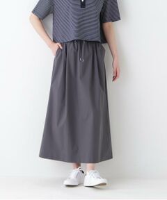 human woman / ヒューマンウーマン スカート | ◆コットンポリエステルウェザードローストリングタックスカート