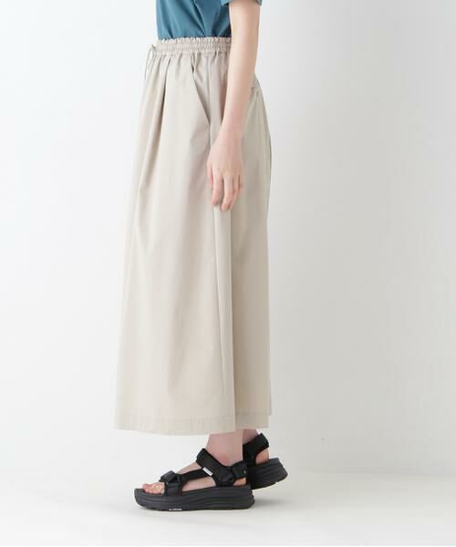 human woman / ヒューマンウーマン スカート | ◆コットンポリエステルウェザードローストリングタックスカート | 詳細3