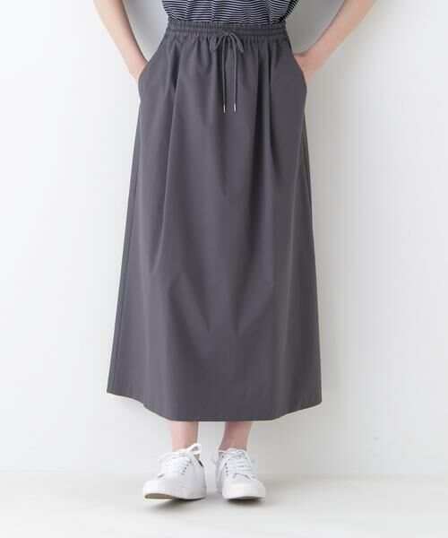 human woman / ヒューマンウーマン スカート | ◆コットンポリエステルウェザードローストリングタックスカート | 詳細13