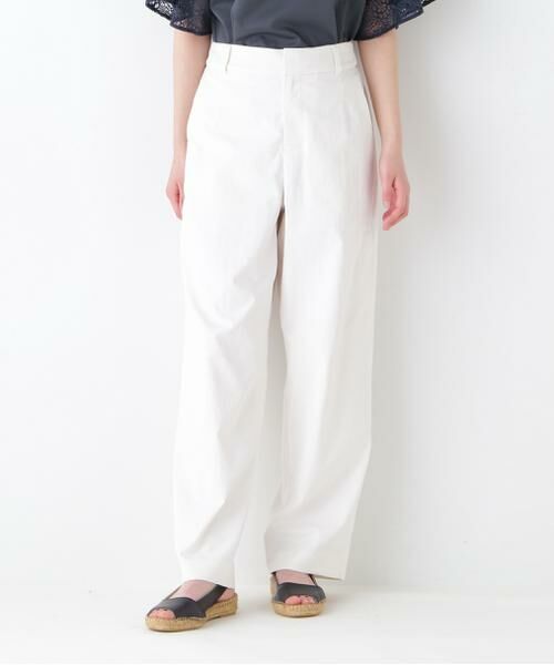 human woman / ヒューマンウーマン パンツ | 【UVカット・接触冷感】クールマックス混ストレートパンツ | 詳細3